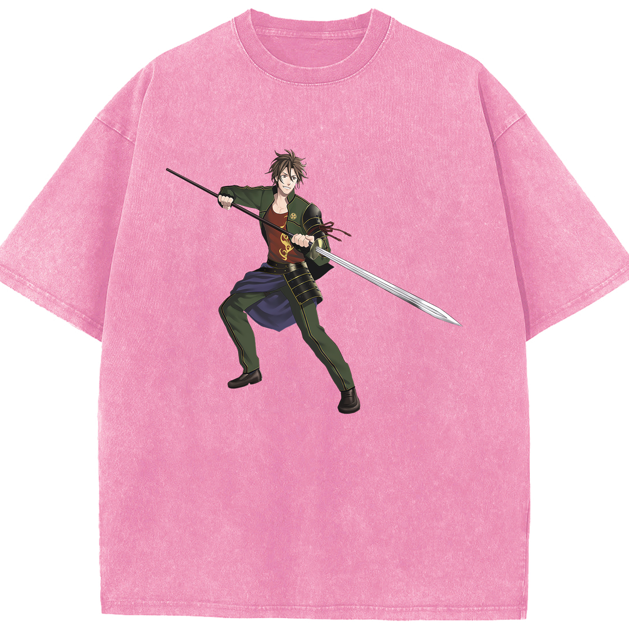 （画像用） 刀剣乱舞 Touken Ranbu 綿100% ヴィンテージ風 半袖Tシャツ（フロントプリント）